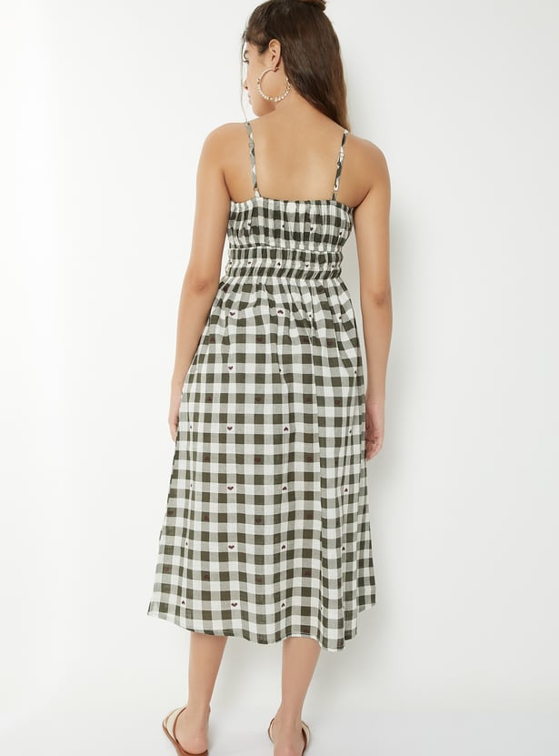 Women Checked A-Line Dress