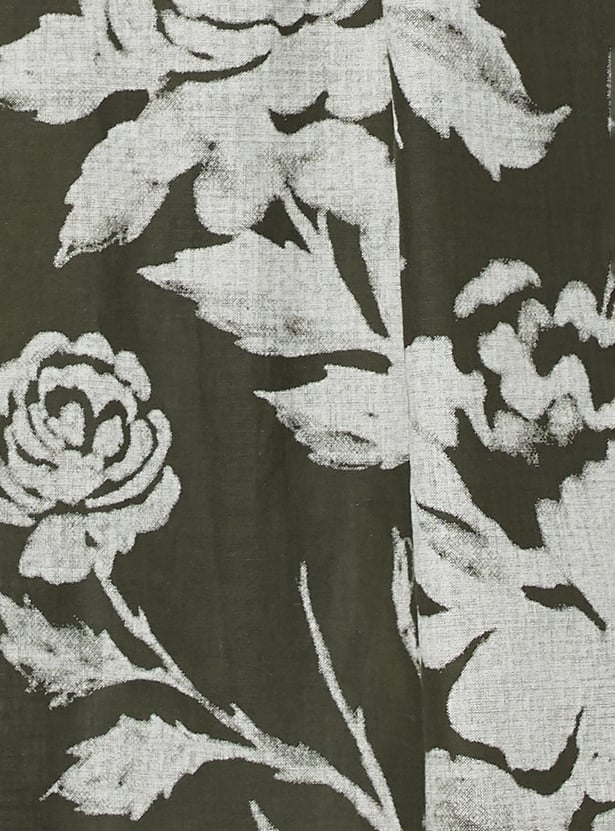 Women Floral Print Shirt Dress