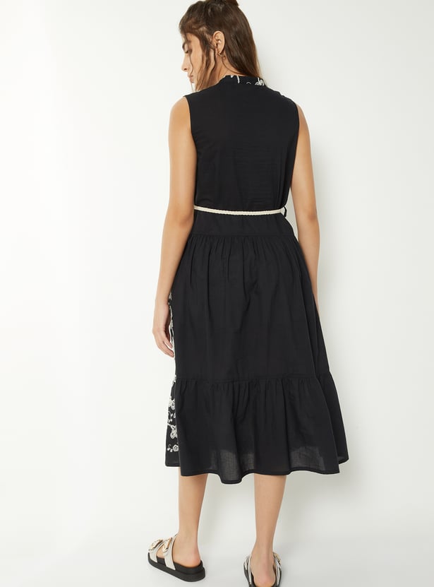 Women Embroidered Midi Dress