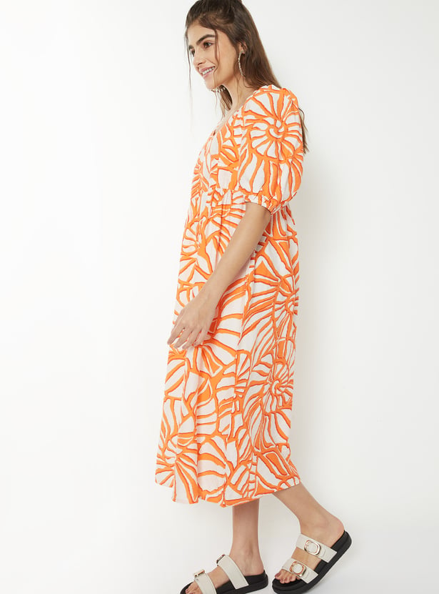 Women Printed Midi Dress