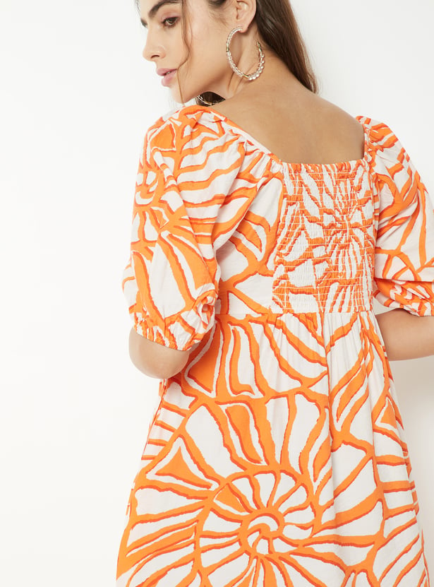 Women Printed Midi Dress