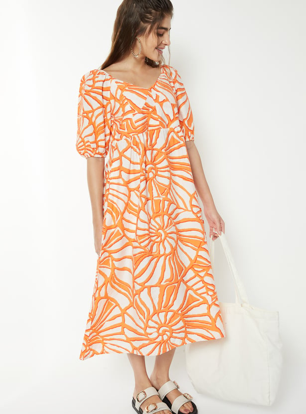 Women Printed Midi Dress