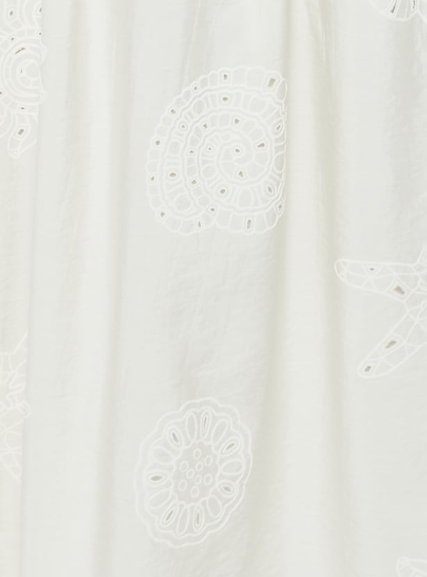 Women Schiffli Midi Dress