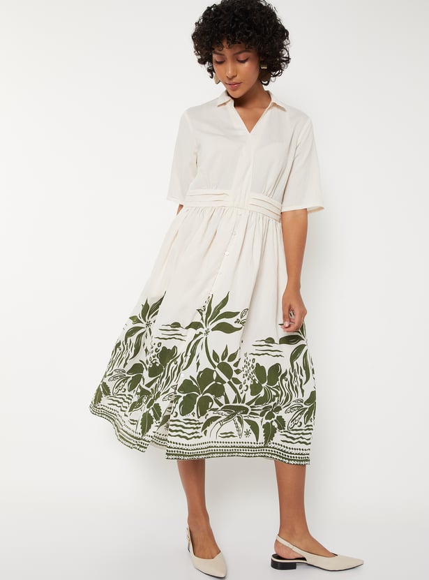 Women Printed Shirt Dress