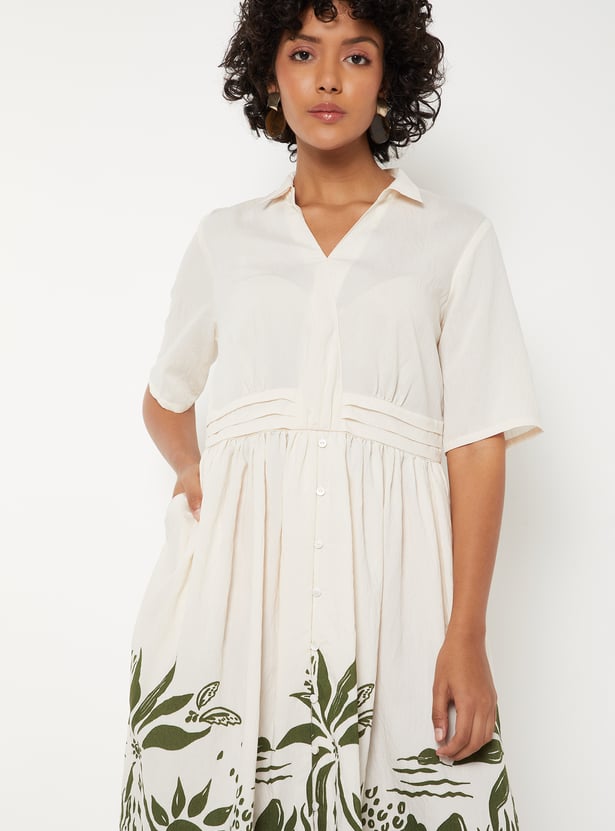 Women Printed Shirt Dress