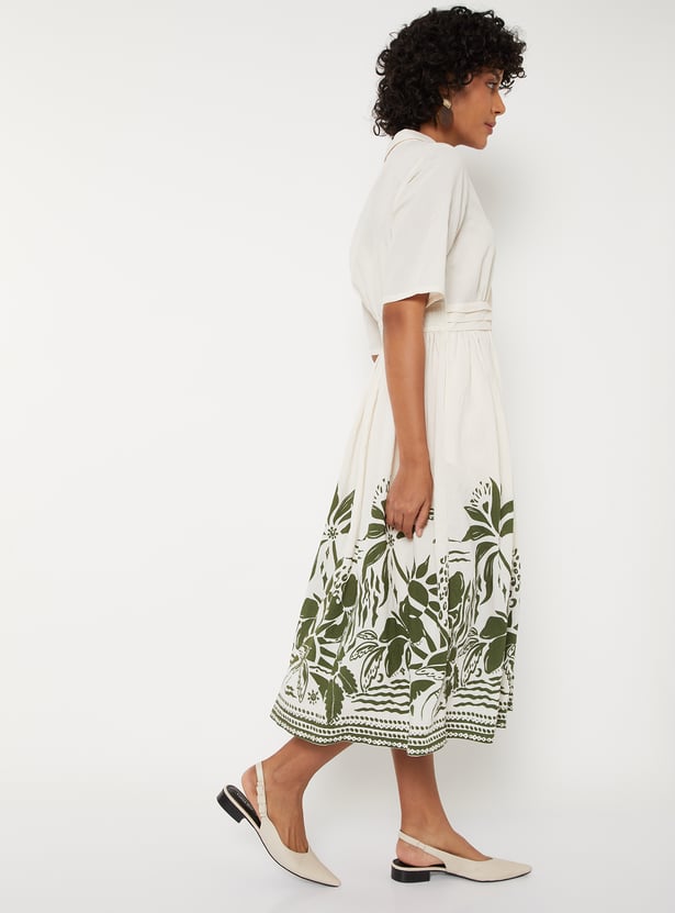 Women Printed Shirt Dress