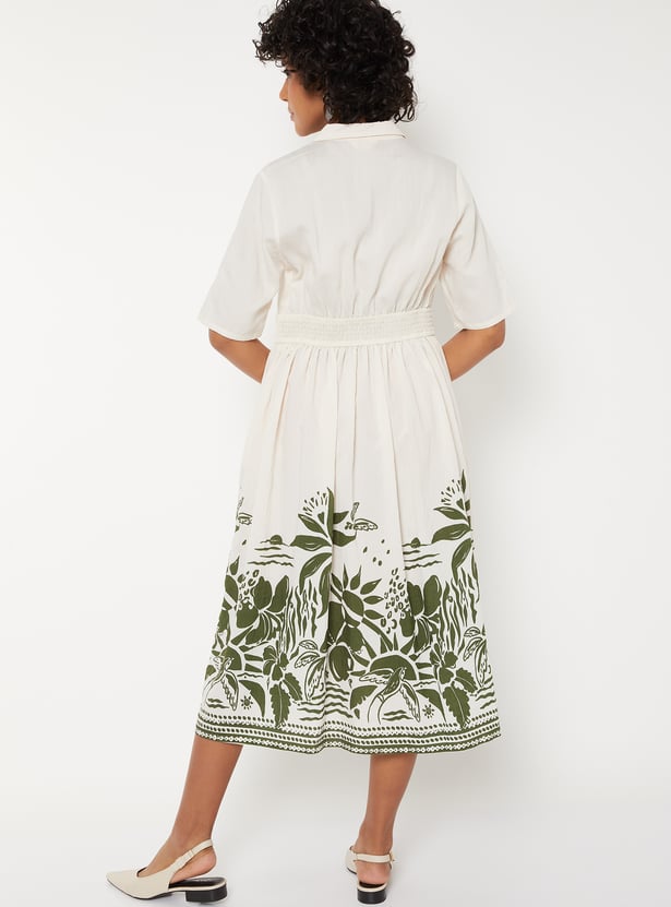 Women Printed Shirt Dress