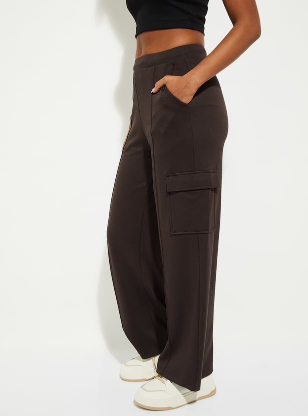 Women Pintuck Straight Leg Cargos