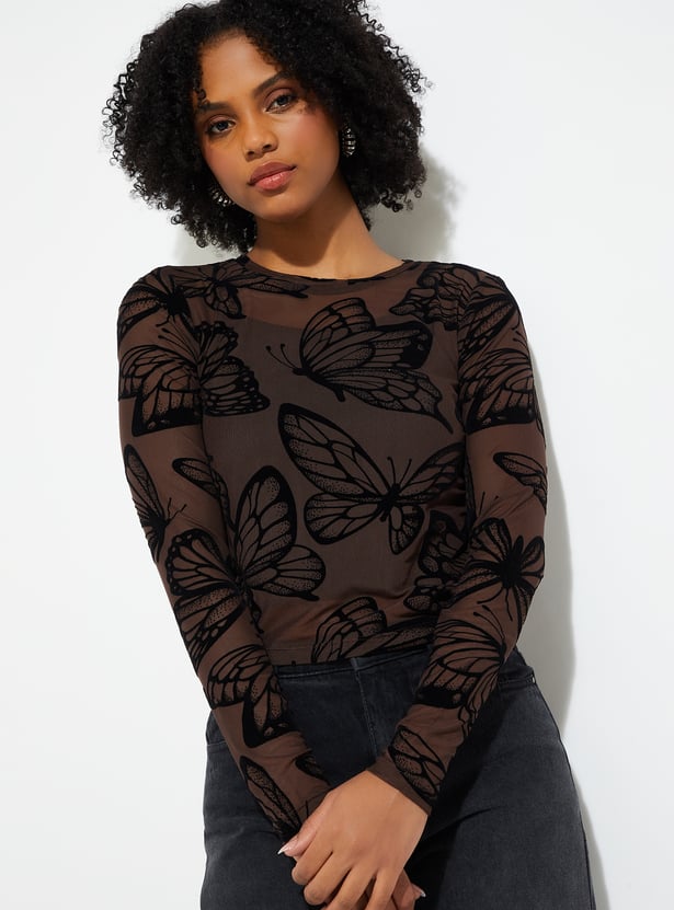 Women Printed Top with Camisole