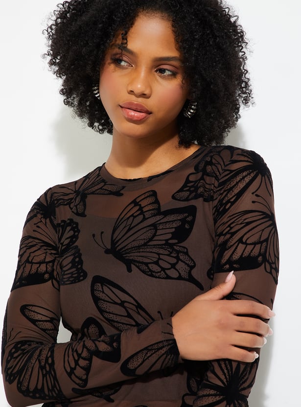 Women Printed Top with Camisole