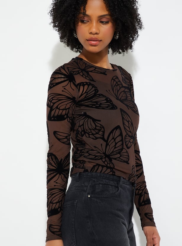 Women Printed Top with Camisole