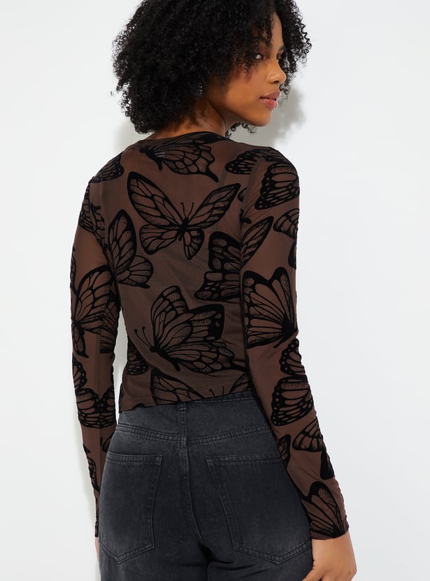 Women Printed Top with Camisole