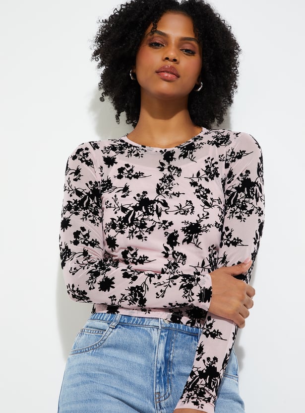 Women Printed Top with Camisole