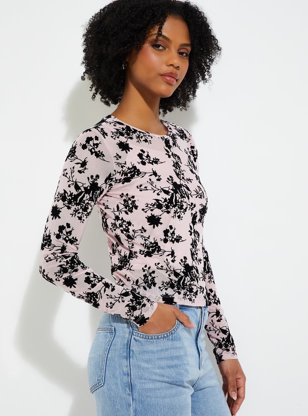 Women Printed Top with Camisole