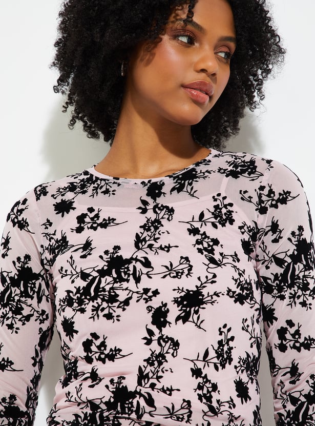 Women Printed Top with Camisole