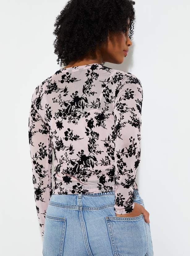 Women Printed Top with Camisole