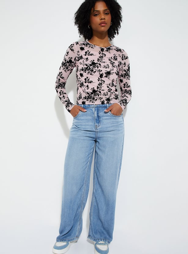 Women Printed Top with Camisole