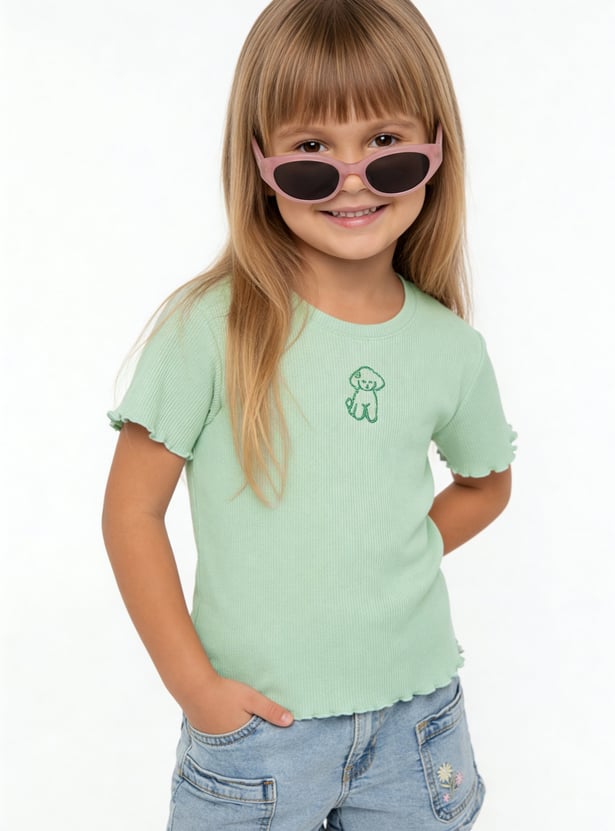 Girls Embroidered Top
