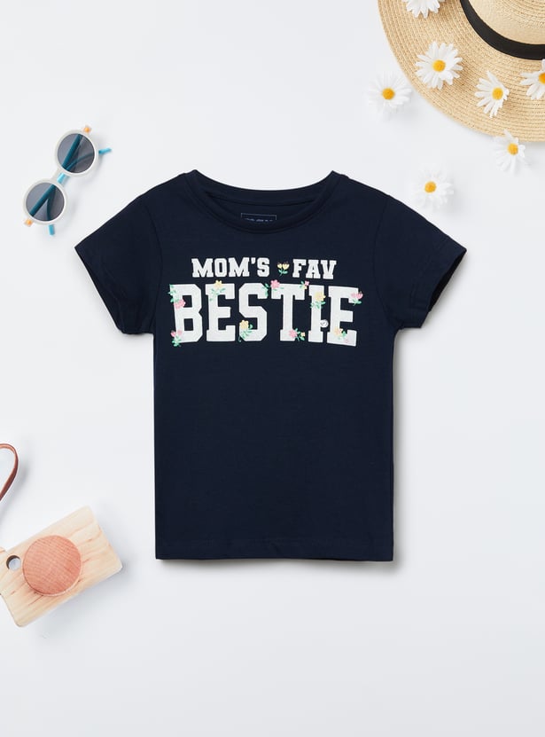 Girls Floral Print T-shirt