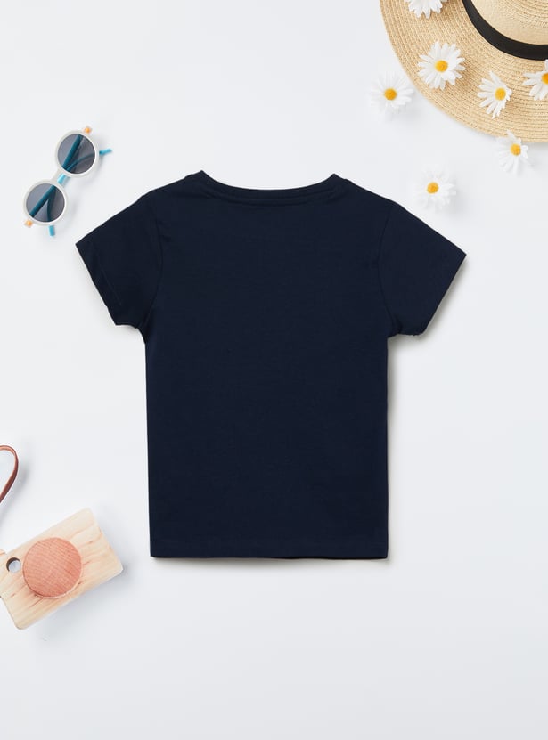 Girls Floral Print T-shirt