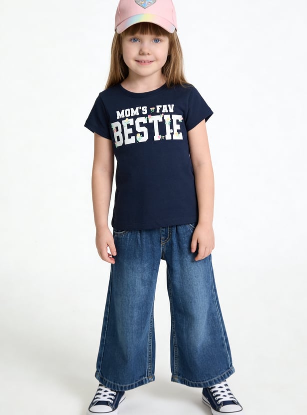 Girls Floral Print T-shirt