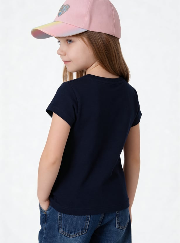 Girls Floral Print T-shirt