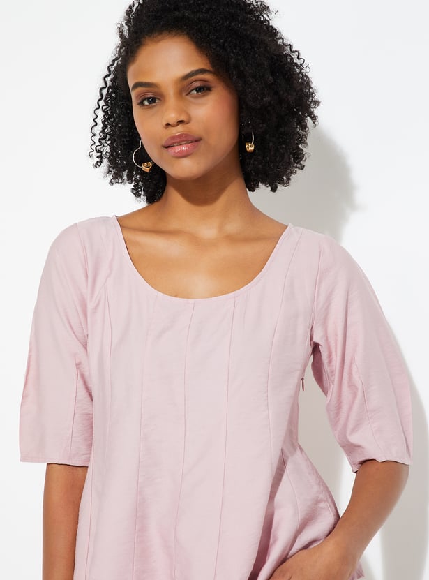 Women Panelled Peplum Top