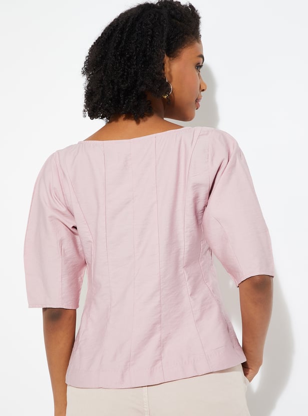 Women Panelled Peplum Top
