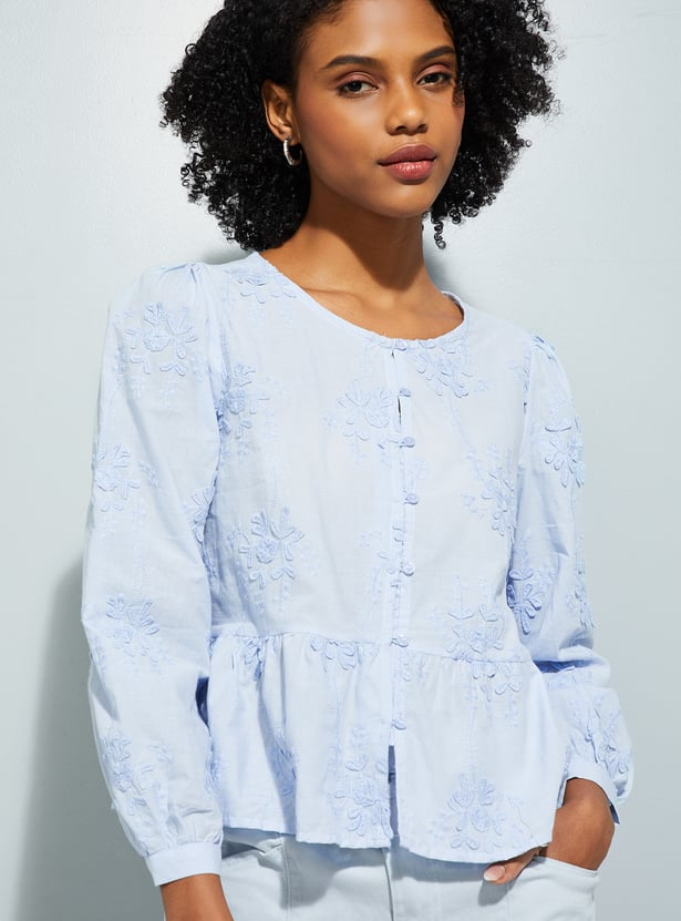URB_N Women Embroidered Blouse