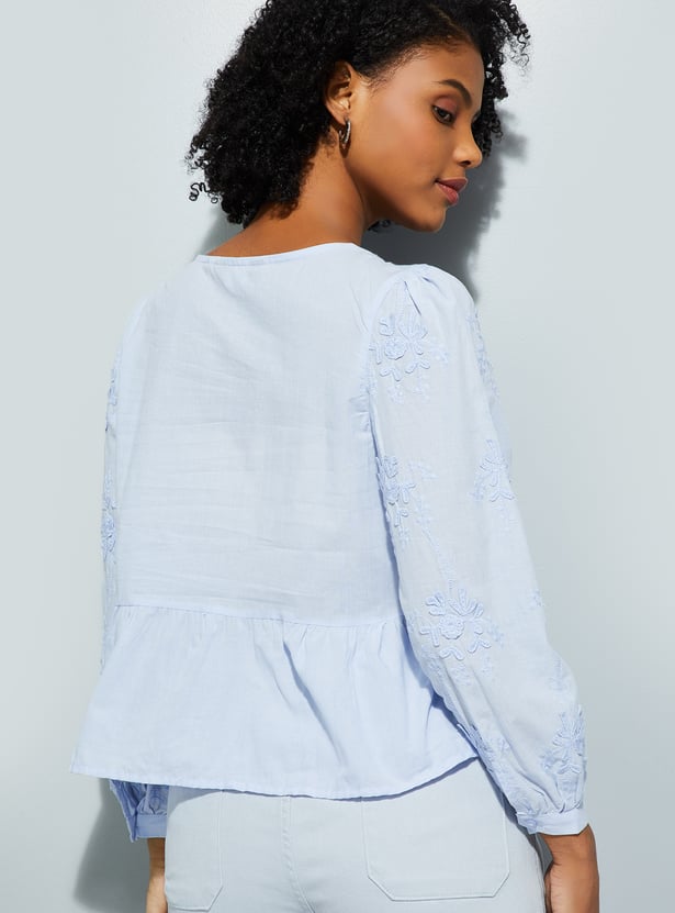 URB_N Women Embroidered Blouse