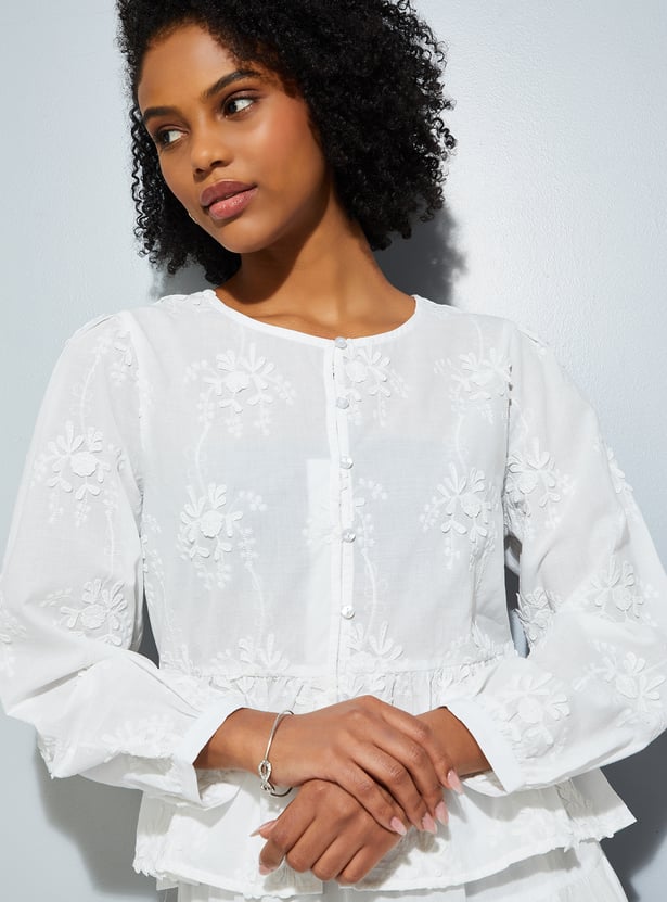 URB_N Women Embroidered Blouse
