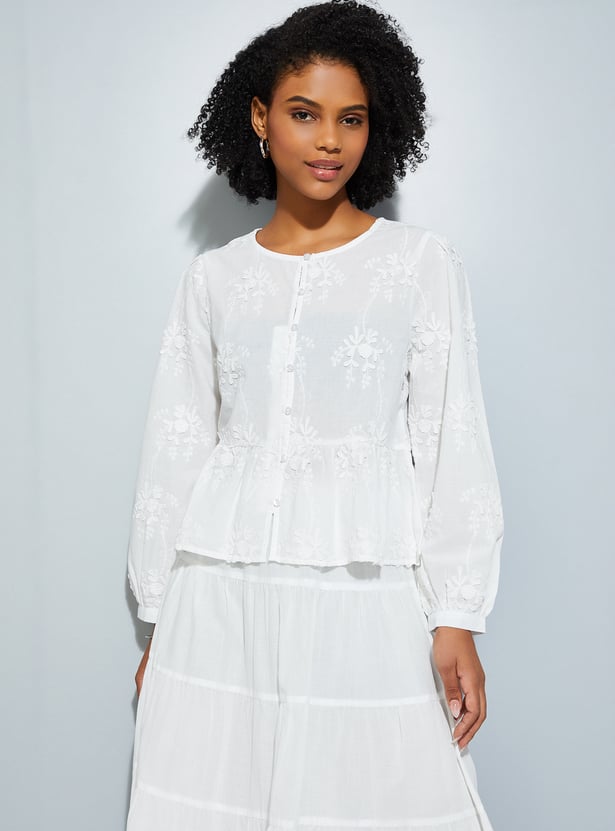 URB_N Women Embroidered Blouse