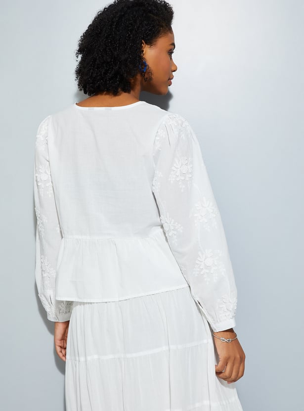 URB_N Women Embroidered Blouse