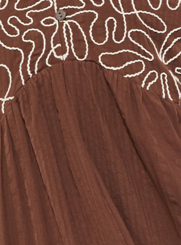 URB_N Women Embroidered Tiered Dress