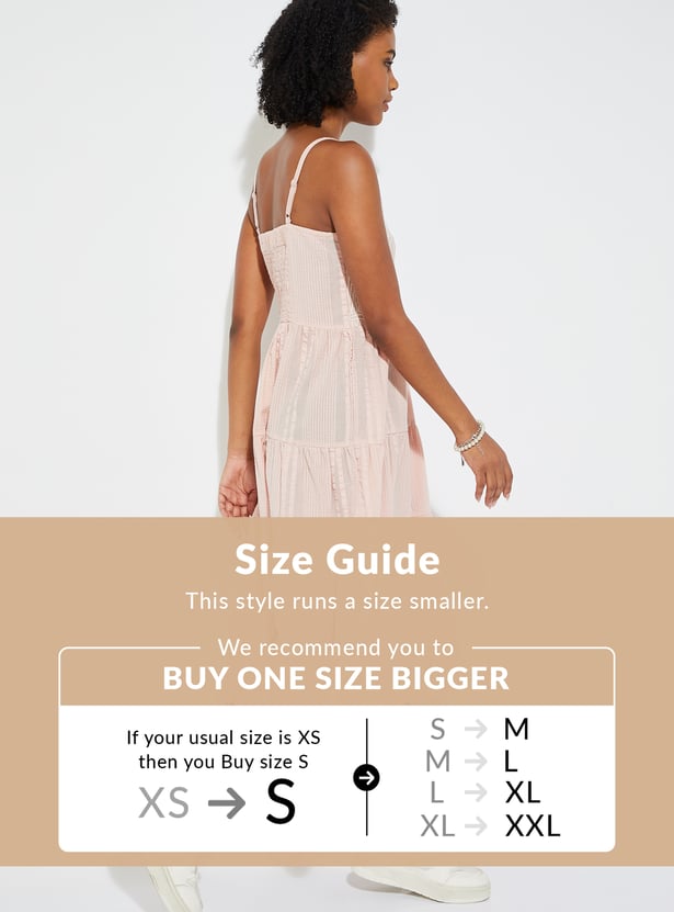 URB_N Women Embroidered Tiered Dress