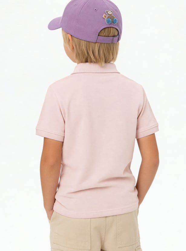 Boys Solid Polo T-shirt