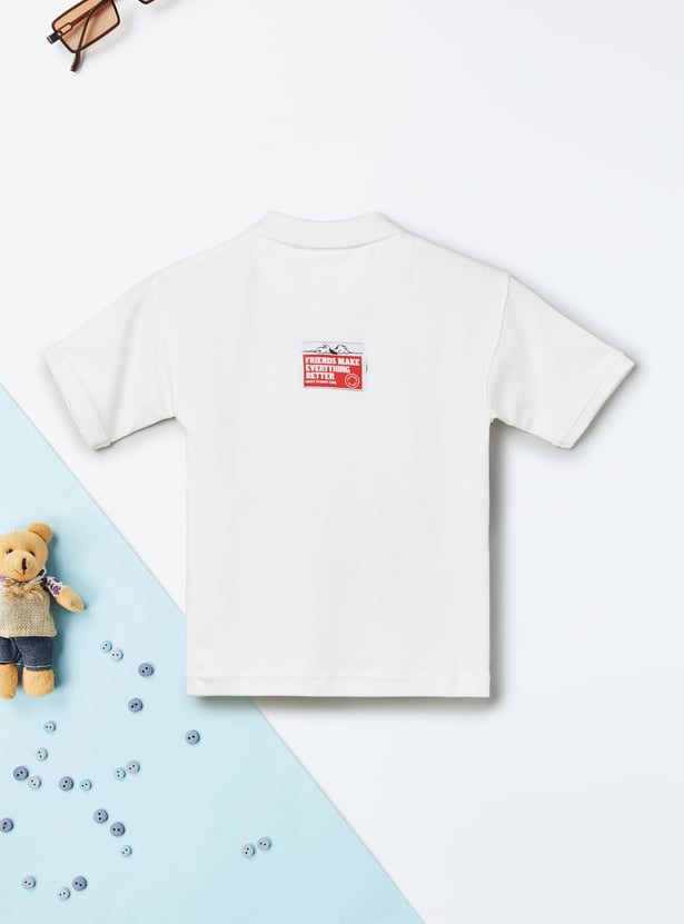 Boys Snoopy Printed Polo T-shirt