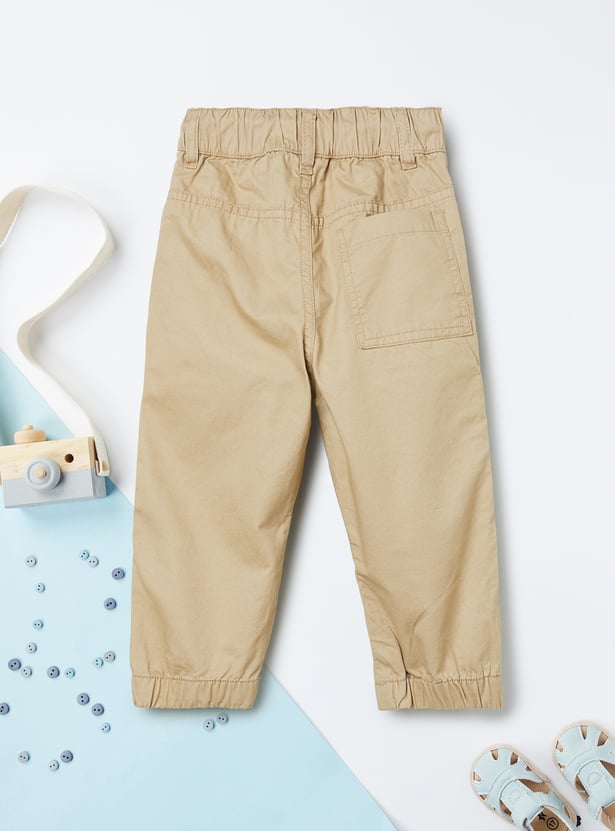 Boys Solid Cargo Joggers