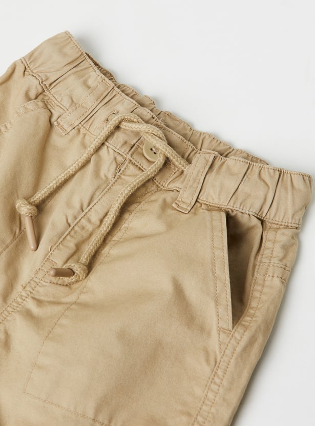 Boys Solid Cargo Joggers