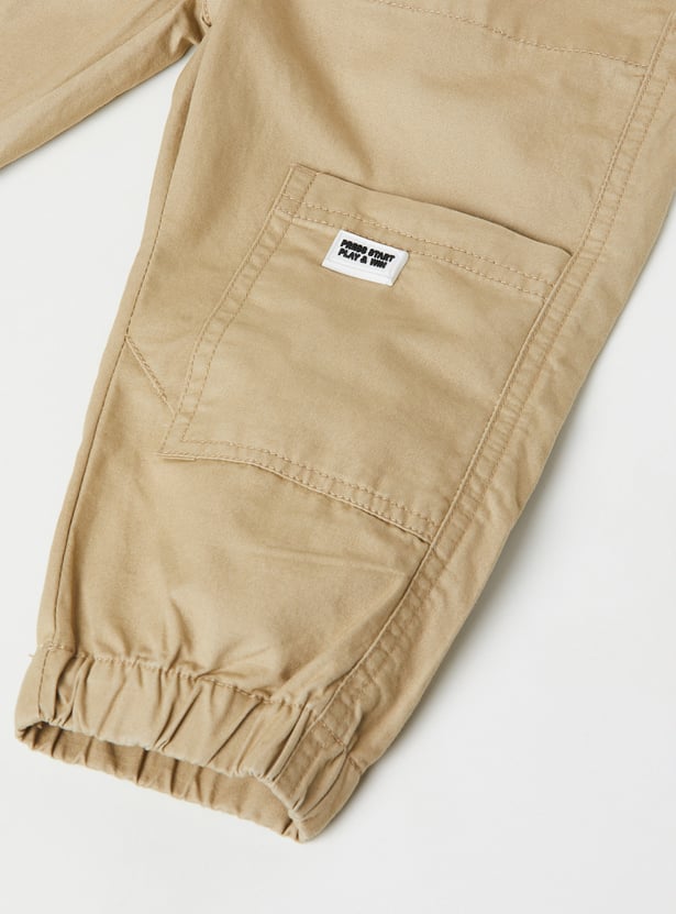Boys Solid Cargo Joggers