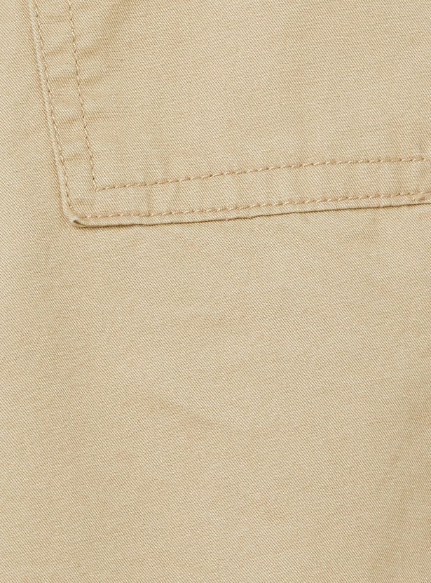 Boys Solid Cargo Joggers