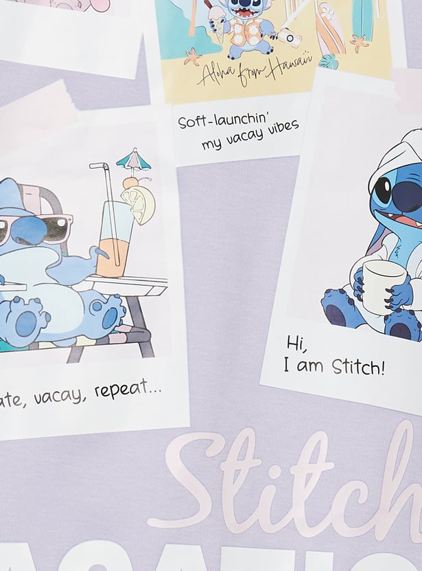Girls Lilo & Stitch Printed T-shirt