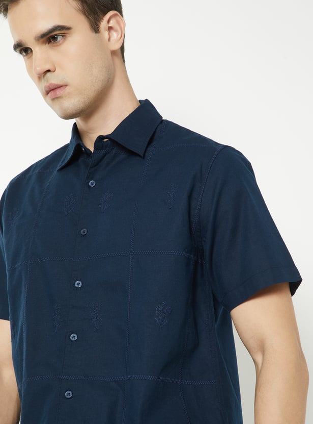 Men Embroidered Regular Fit Shirt