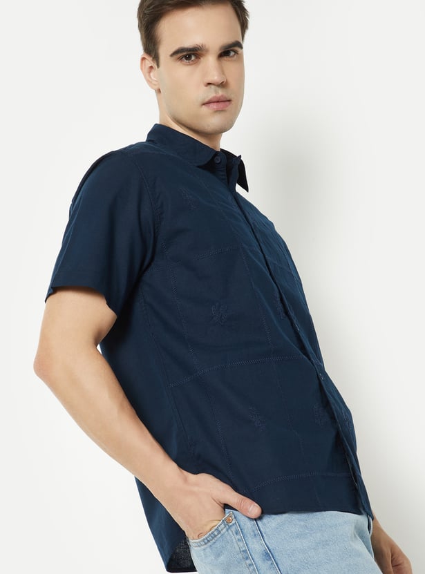 Men Embroidered Regular Fit Shirt