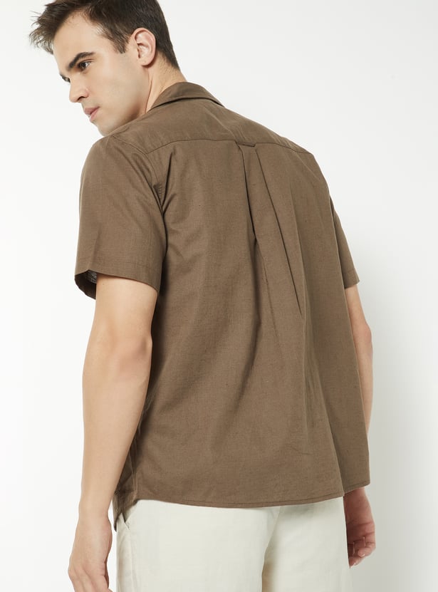 Men Embroidered Regular Fit Shirt