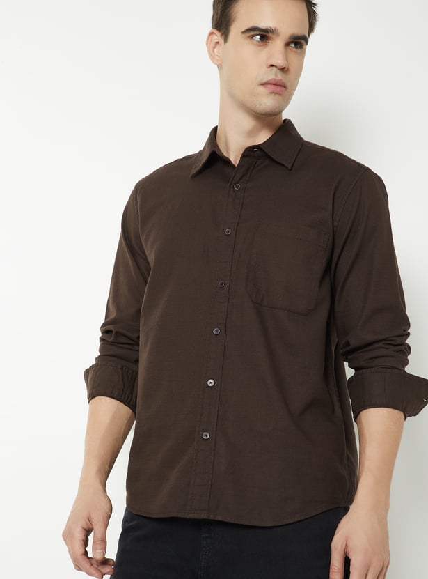 Men Solid Regular Shirt