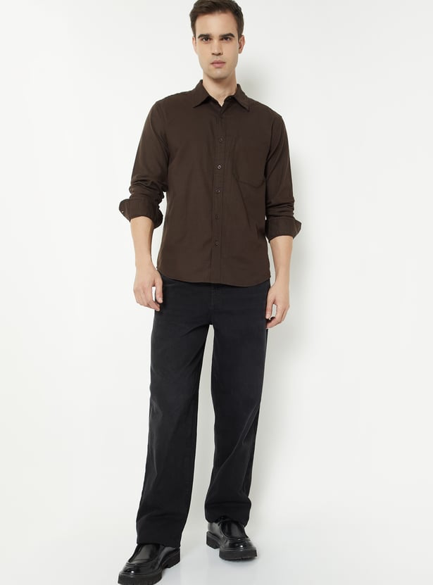 Men Solid Regular Shirt