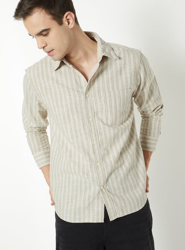 Men Striped Regular Fit Shirt
