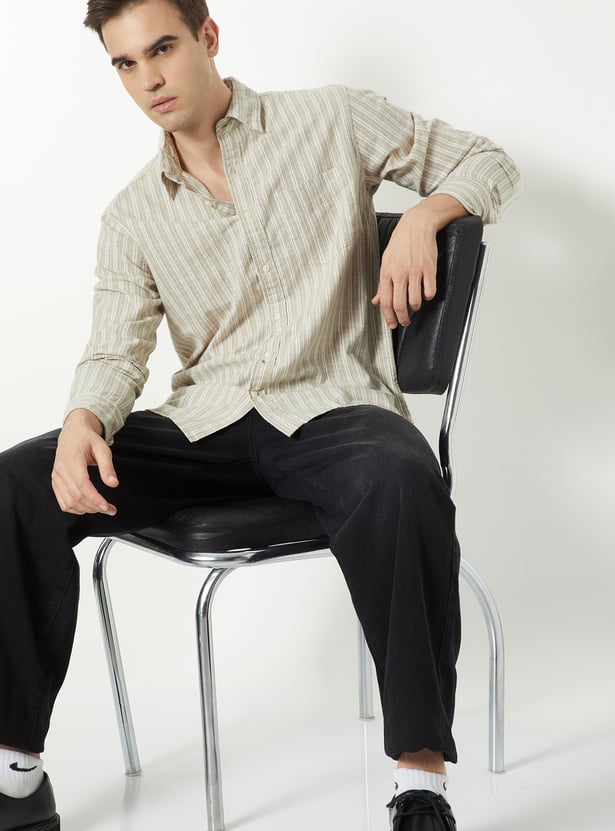 Men Striped Regular Fit Shirt