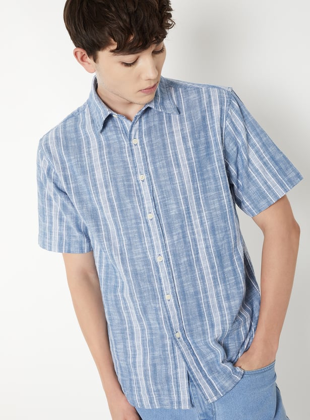 Men Striped Shirt